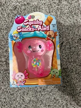 Squishy Snacks-A lotl Pink Axolotl Squishy Toy